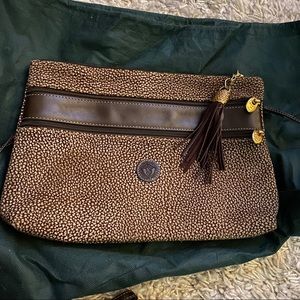 Vintage Peruzzi Italy Spotted Calf Hair Crossbody